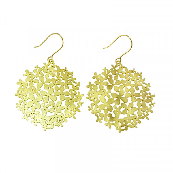 Boucles d'oreilles or fleur Hortensia RAS® Bijoux