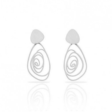 Boucles d’oreilles laiton argenté petit modèle RAS® Moon Love