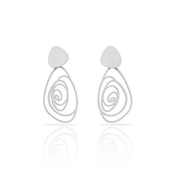 Boucles d’oreilles laiton argenté petit modèle RAS® Moon Love