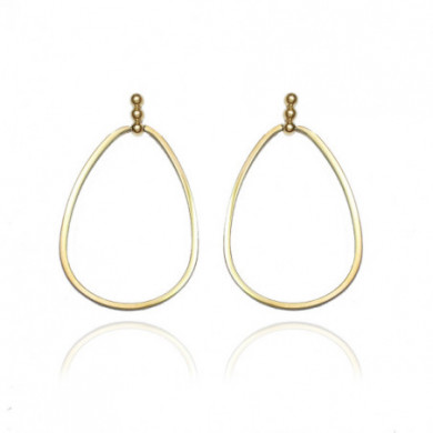 Boucles d'oreilles acier doré ZAG Pera