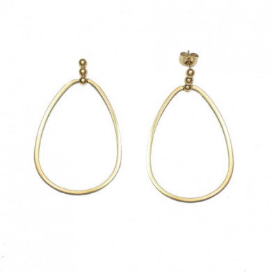 Boucles d'oreilles acier doré ZAG Pera