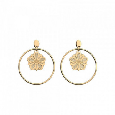 Boucles d'oreilles femme, boucles d'oreilles or GEORGETTES Dahlia 16/32mm