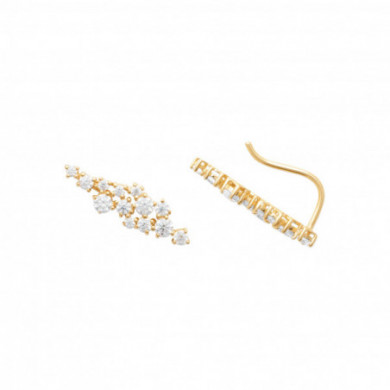 Boucles d’oreilles or puces et oxydes de zirconium Influences