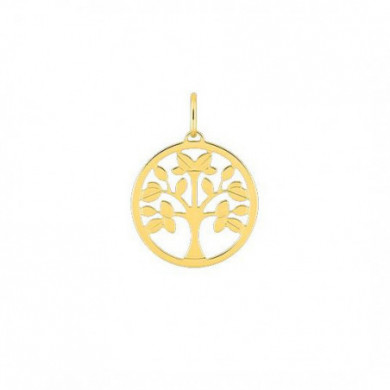 Pendentif or 18 carats médaille pendentif arbre de vie