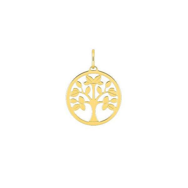 Pendentif or 18 carats médaille pendentif arbre de vie