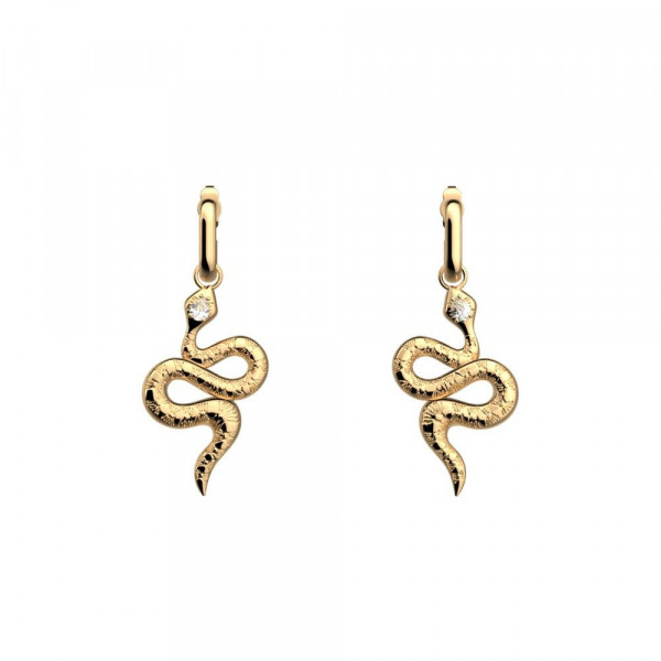 Boucles d’oreilles or LES GEORGETTES Serpent 16mm précieux