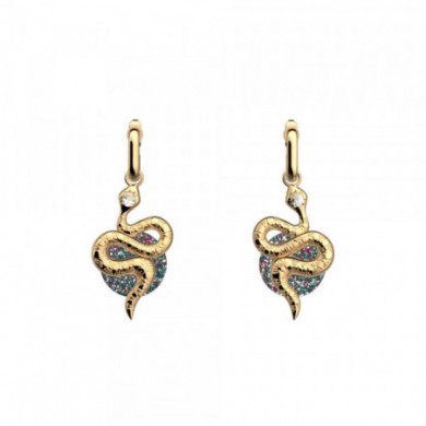 Boucles d’oreilles or LES GEORGETTES Serpent 16mm précieux