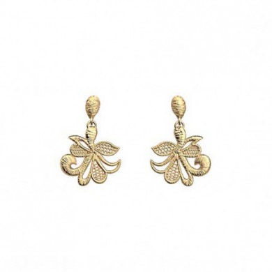 Boucles d'oreilles femme or GEORGETTES Bouquet fleurs