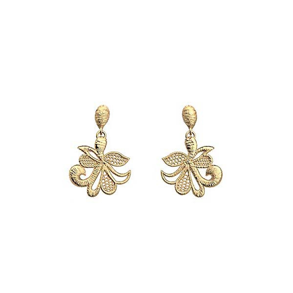 Boucles d'oreilles femme or GEORGETTES Bouquet fleurs