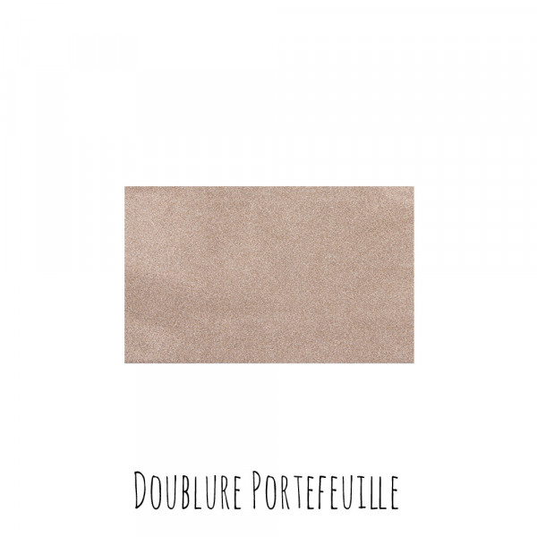 Doublure portefeuille Georgettes Paillettes dorées