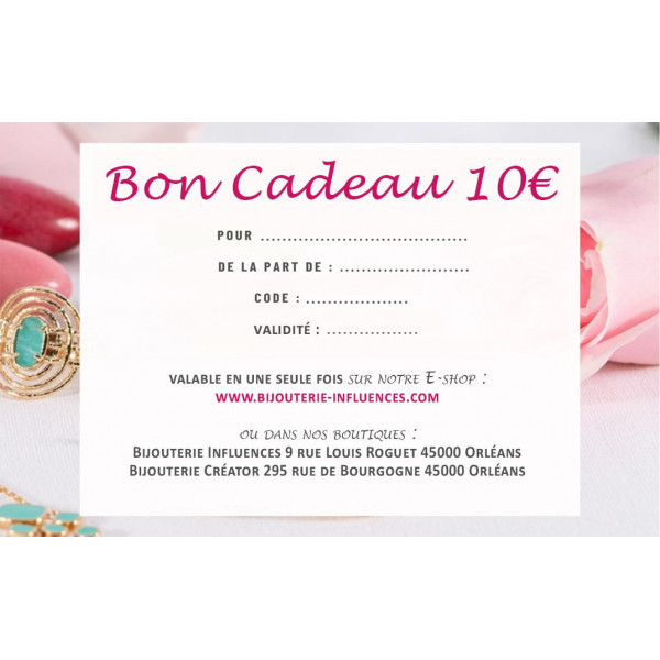 Carte Cadeau de 10€ à offrir !