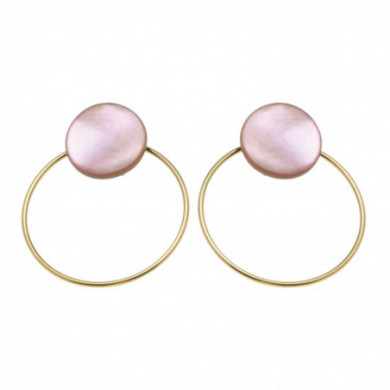 Boucles d’oreilles femme nacre rose poudré La Petite Sardine