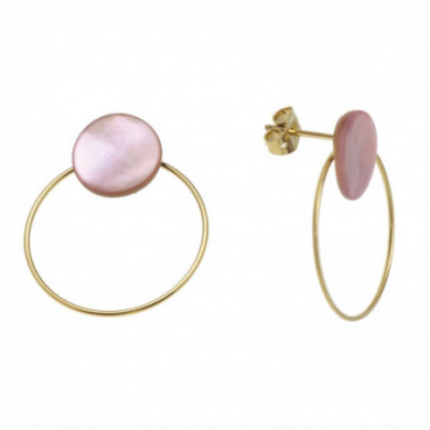 Boucles d’oreilles femme nacre rose poudré La Petite Sardine