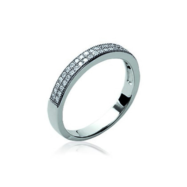 Bague femme argent avec oxydes de zirconium Influences