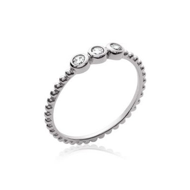 Bague argent femme oxydes de zirconium Influences