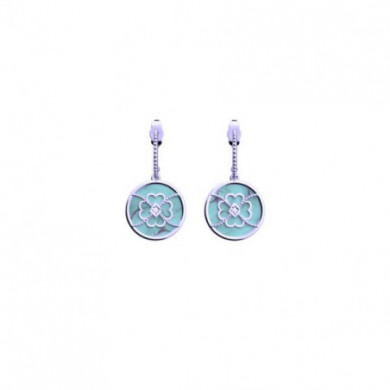 Boucles d'Oreilles Or Femmes Georgettes Porte-Bonheur Trèfle nacre