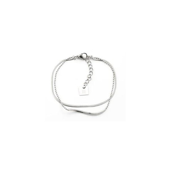 ZAG Bijoux Bracelet Femme Argent "Neusis" Acier Inoxydable