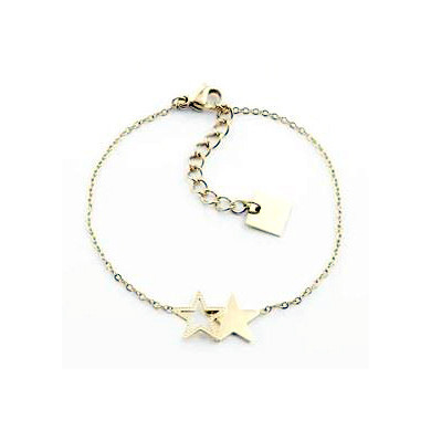 ZAG Bijoux Bracelet Femme Or "Double star" Acier Inoxydable