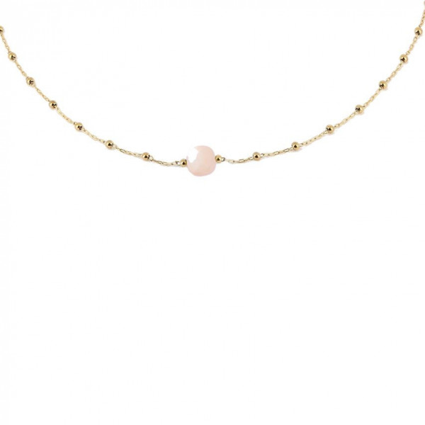 ZAG Bijoux Collier Femme Or Acier Inoxydable "Pablo" Quartz Rose