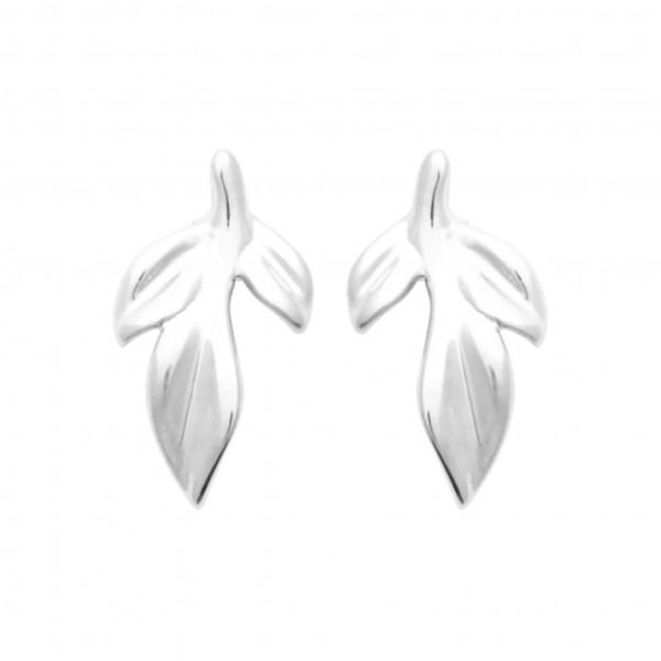 Puce d'oreilles Argent femme en forme de feuille Influences