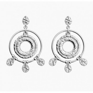 Boucles d'Oreilles Femme Argent Georgettes Pépite 20mm