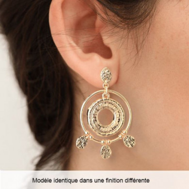 Boucles d'Oreilles Femme Argent Georgettes Pépite 20mm