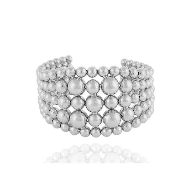 Bracelet femme manchette argent GAS Multiperla