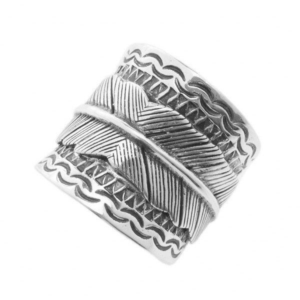 Bague femme argent plume GAS Cancun