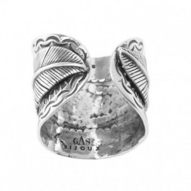 Bague femme argent plume GAS Cancun