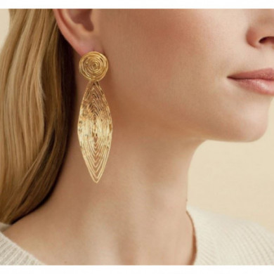 Boucles d’oreilles femme or GAS Bijoux Long Wave