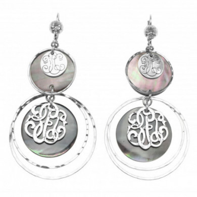 Boucles d'oreilles femme argent nacre GAS Bijoux Idylle