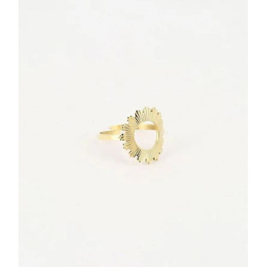 ZAG BIJOUX Bague femme or acier inoxydable soleil