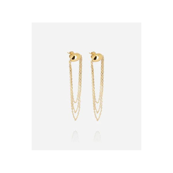 ZAG BIJOUX Boucles d’oreilles femme or acier inoxydable chaines Dilbana