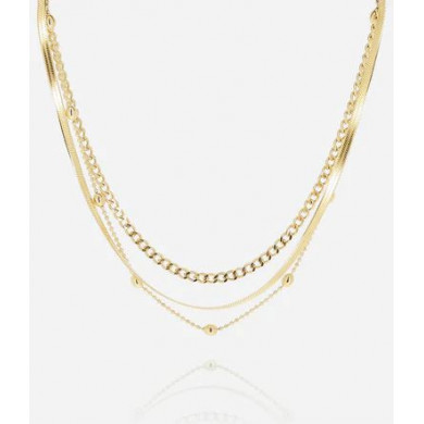 ZAG BIJOUX Collier femme or acier inoxydable Lumineux