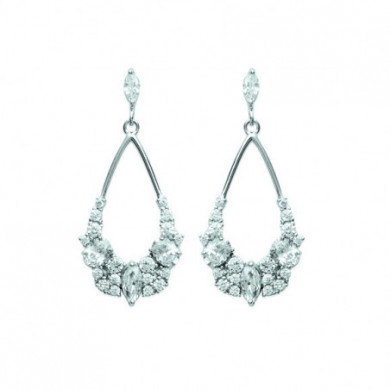 Boucles d'oreilles femme argent goutte oxydes de zirconium Influences