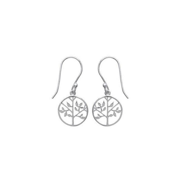 Boucles d'oreilles femme argent arbre de vie Influences