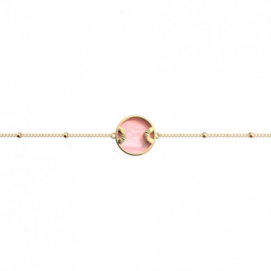 Bracelet Chaîne Femme Or Georgettes Nomade nacre rose