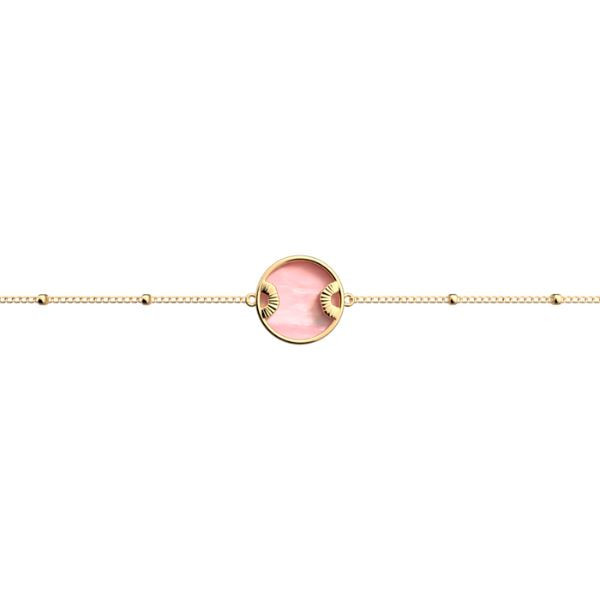 Bracelet Chaîne Femme Or Georgettes Nomade nacre rose