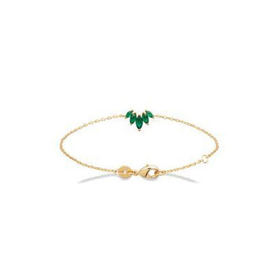 Bracelet or femme vert émeraude Influences