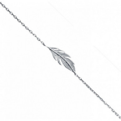 Bracelet argent femme plume Influences