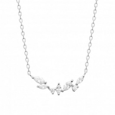 Collier argent femme oxydes de zirconium Influences