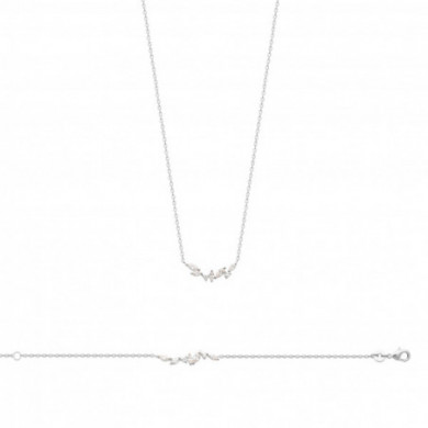 Collier argent femme oxydes de zirconium Influences