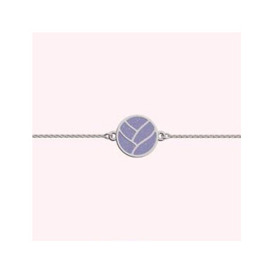 Bracelet Femme Argent Cadettes Tresse Ronde violet