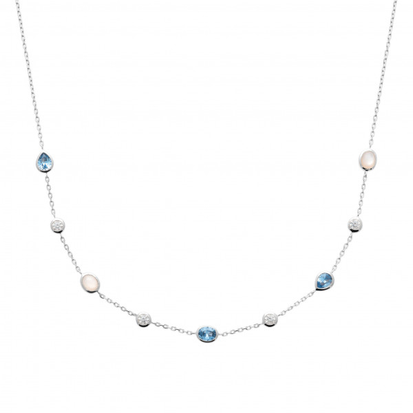 Collier argent femme oxydes de zirconium PV Influences