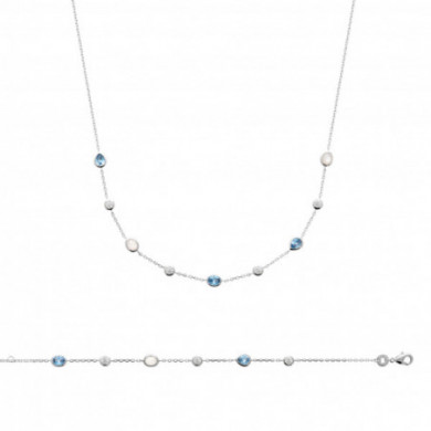 Collier argent femme oxydes de zirconium PV Influences