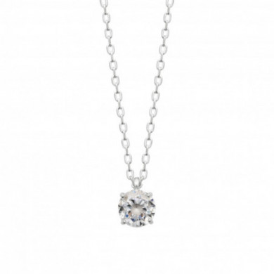 Collier argent femme oxyde de zirconium Influences