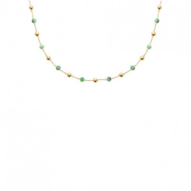 Collier or femme rubis zoisite vert Influences