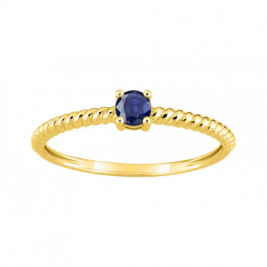 Bague femme solitaire saphir or 18 carats