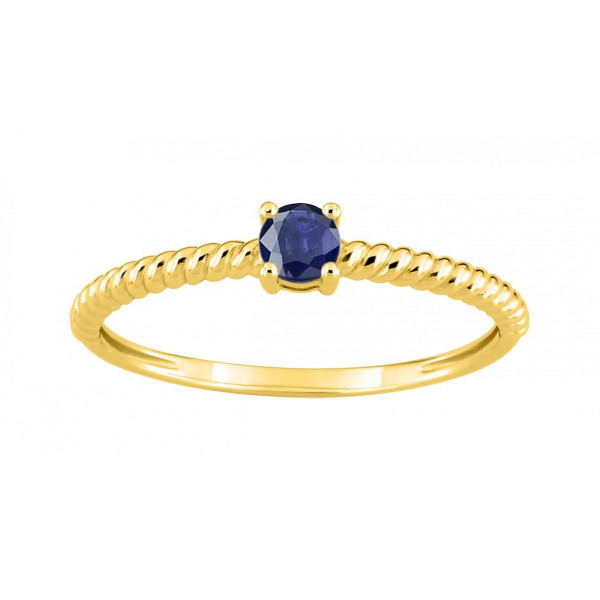 Bague femme solitaire saphir or 18 carats