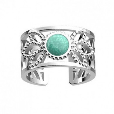 Bague GEORGETTES or Les Cadettes Lotus perle turquoise